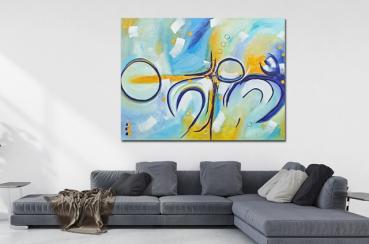Large Art Living Room - Abstract 1347